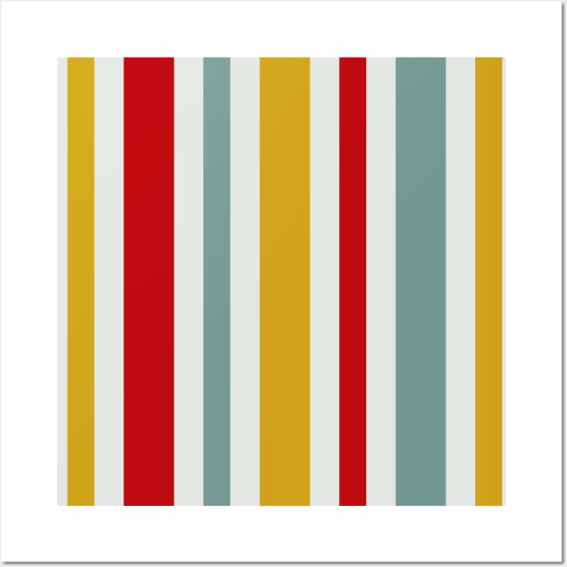 Christmas | Wrapped for Christmas | Horizontal | Banded | Striped | Spearmint | Taupe | Tan | Cinnabar | Fall | 2020 | Designer | Alternating | Color | Trend | Simply Lanier Wall Art by Abstract Designs by SimplyLanier